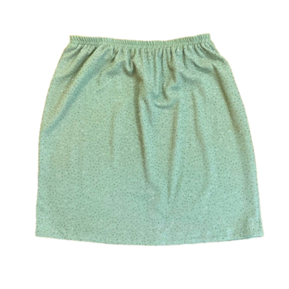 Vintage Leslie Fay plus size green embellished skirt size 24wp - Picture 1 of 5